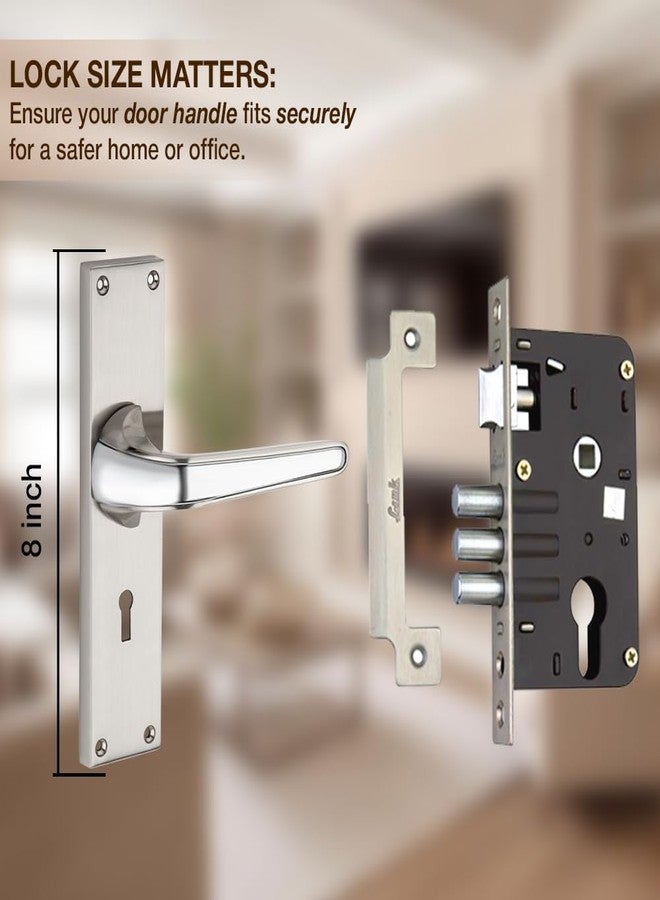 Link Carvo Mortise Lock |for Main & Internal Door in Home, Office, Hotel | 8 Inches Heavy Duty Handle Set with Both Side Key Access, 3 Keys |SS Finish|2 Years Warranty - Image 5